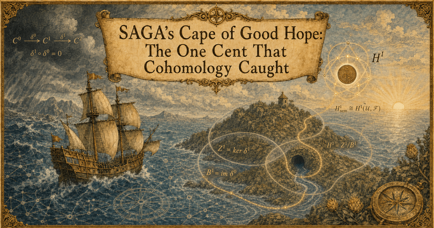 SAGA's Cape of Good Hope: The One Cent That Cohomology Caught
